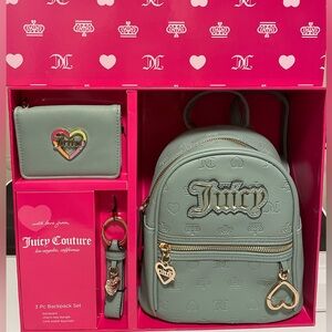 SOLD! Juicy Couture 3pc mini backpack set